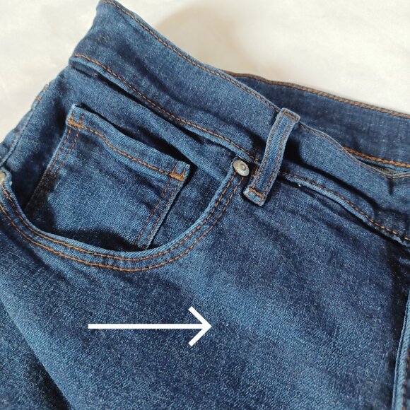 Loft Womens Skinny Jeans Dark Wash Highrise Ankle Length Stretch Size 32 Size 14 - Picture 8 of 14